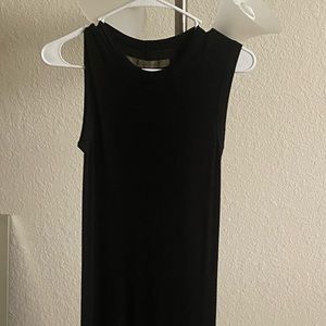 Enzo costa black xs rib tank dress